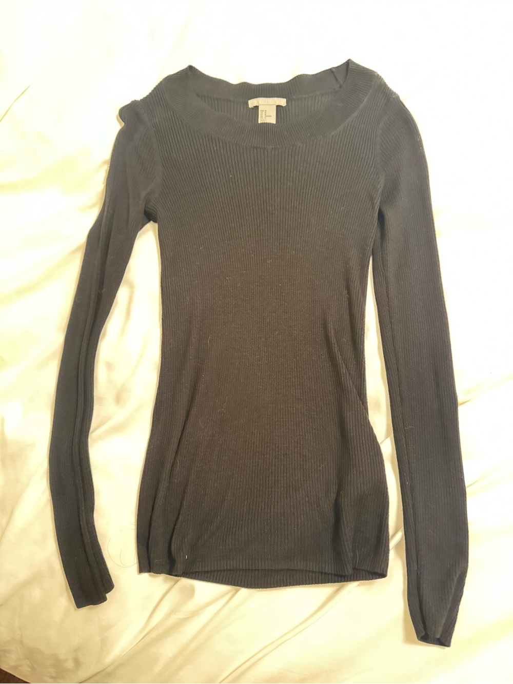 H&M Ribbed Crewneck Sweater - Black